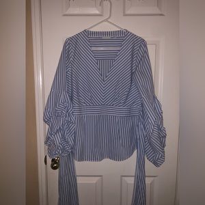 New York and company balloon sleeve blouse
